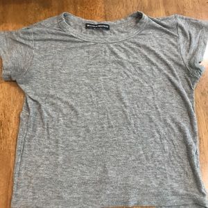 Brandy Melville Cropped Grey Top 💫
